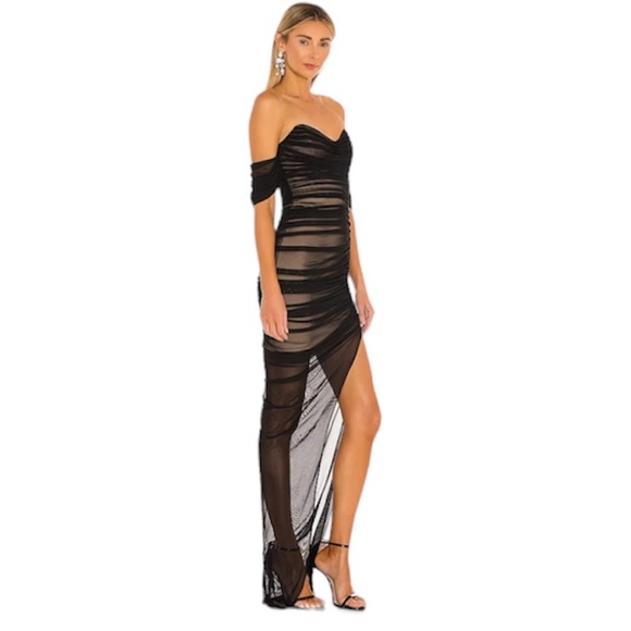 NWT NOOKIE DITA MESH GOWN MAXI DRESS size medium in black - Picture 2 of 13